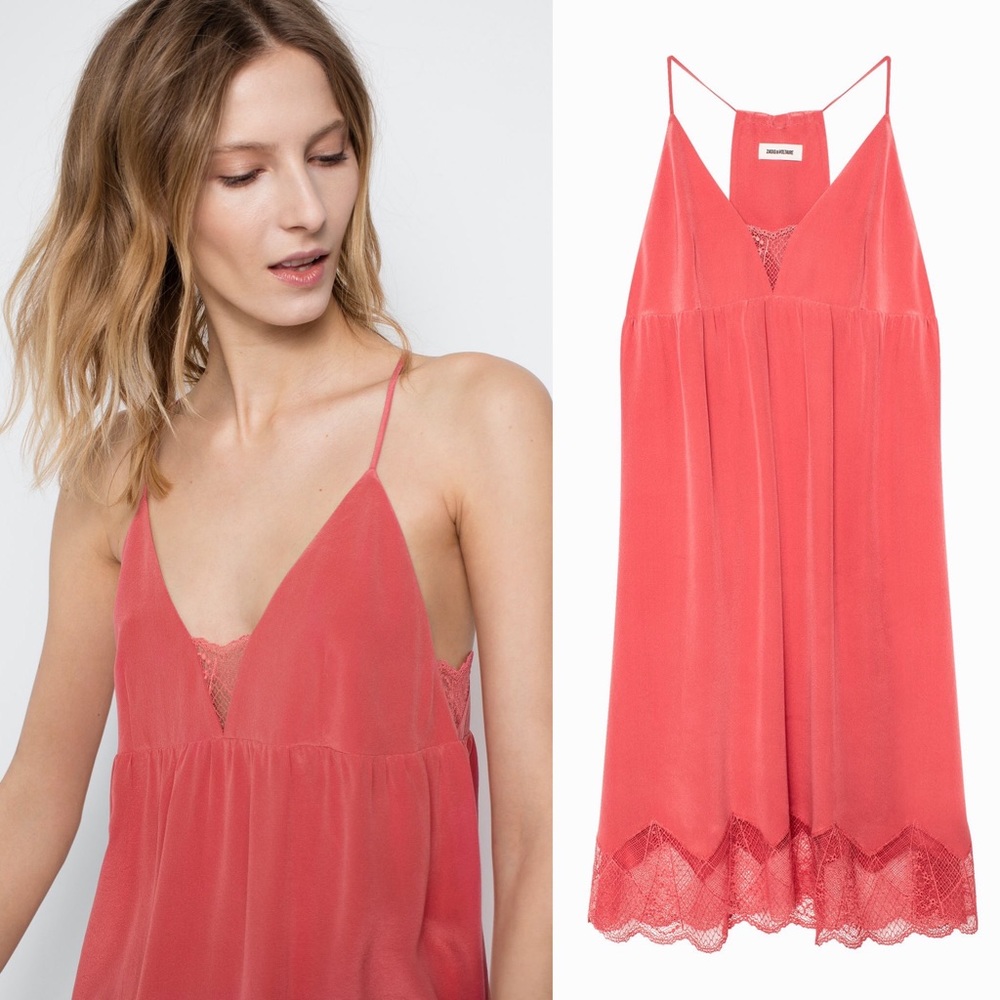 $368  Zadig & Voltaire Coralie Lace Slip Dress